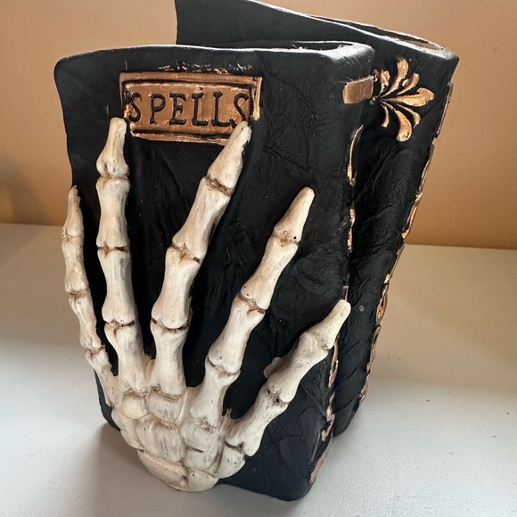 Skeleton Book Halloween Spooky Spells Decor - Picture 6 of 6